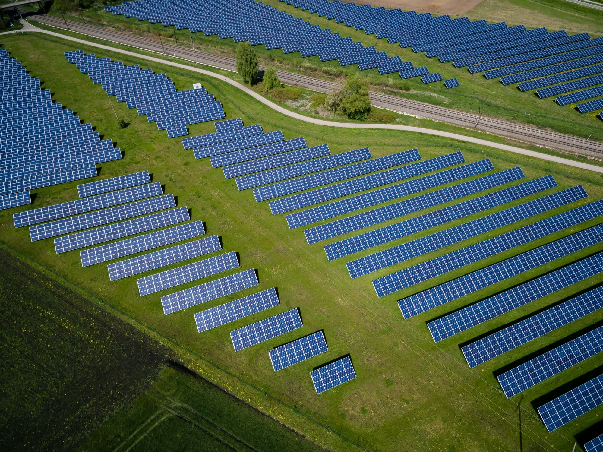 Onshore wind farm in cultivated land
